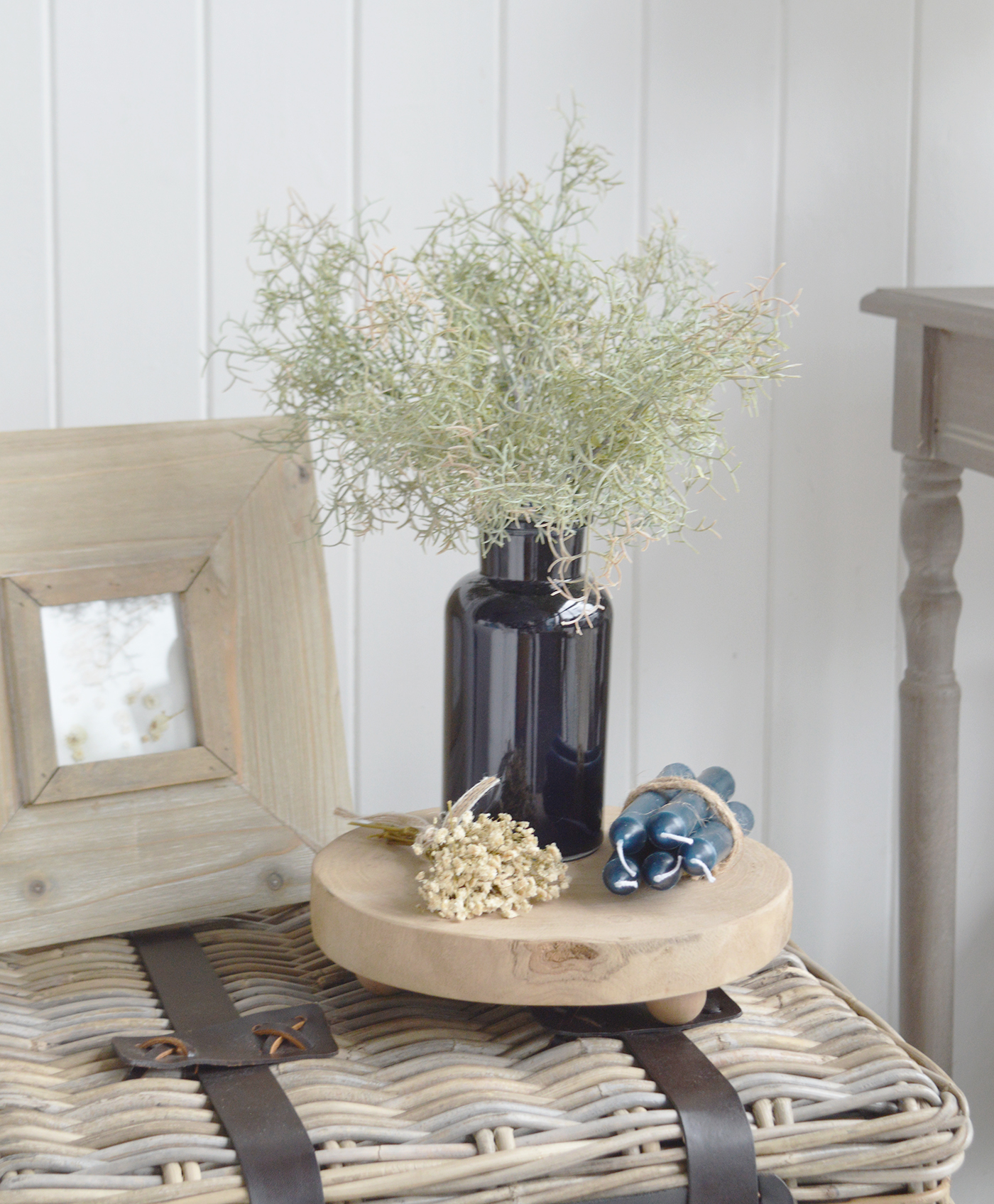 The Seaside Cottage Bundle pairs rich blue accents with natural wood for timeless coastal cottage décor.