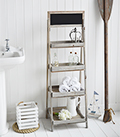 Montauck wooden shelf unit for New England furniture forr white, country, coastal and city homes
