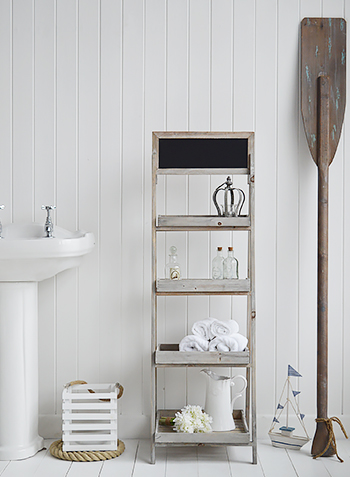 Montauk Bathroom freestanding shelf unit