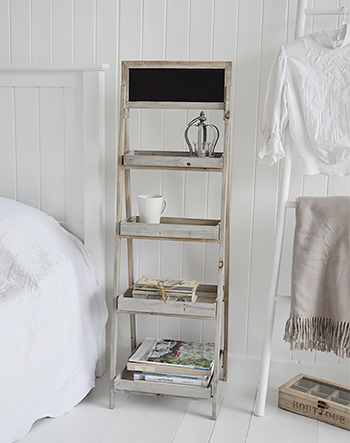 The Montauk shelf unit as a unique bedside table