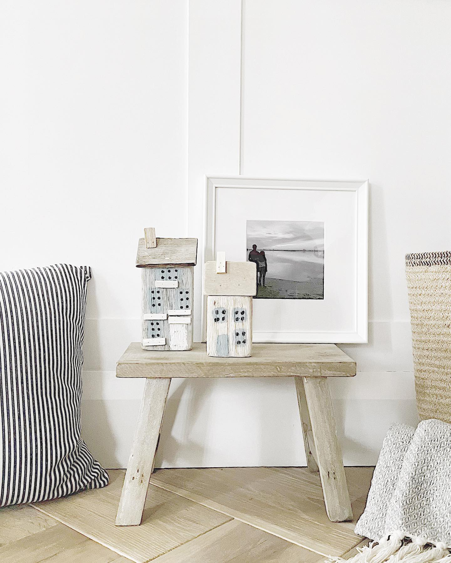 Pawtucket Grey Small Rustic Bench and Stool - Coastal, New England, Modern Farmhouse and Country Furniture