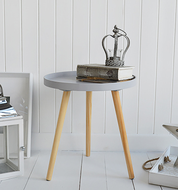 Small grey bedside table