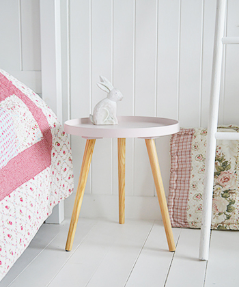 Portland pink bedside table