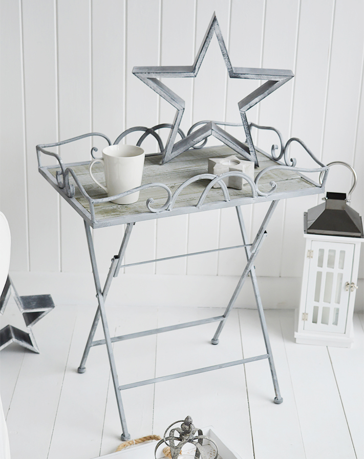 Rosewood grey folding table, great bedside table for bedroom furniture