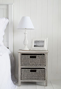 St Ives grey bedside table