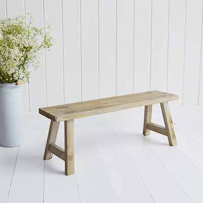 Pawtucket rustic decorative stools - New England Farmhouse and Coastal Furniture