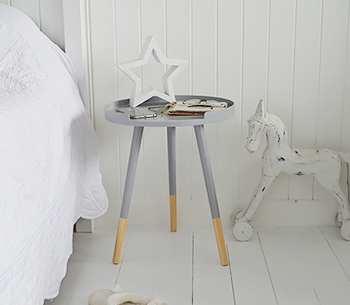 Grey Scandi bedside table