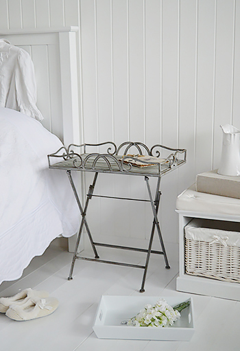 Grey bedside table