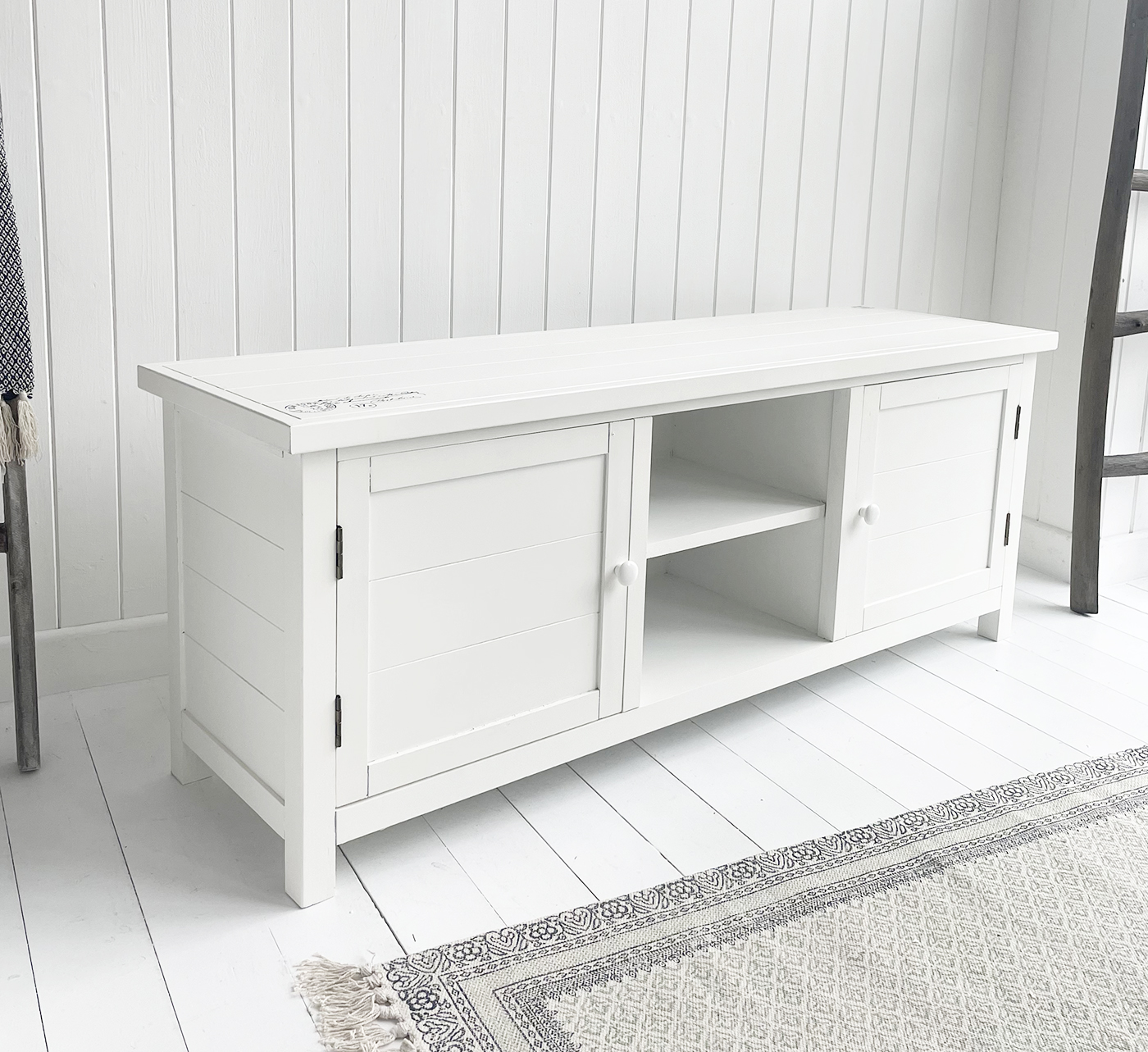 Coastal Furniture - New England style. White TV Television Cabinet