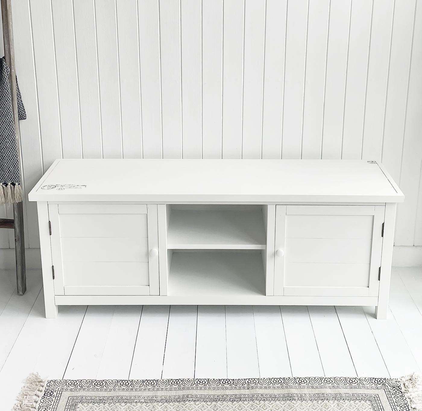 Coastal Furniture - New England style. White TV Television Cabinet