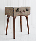 Woodstock vintage suitcase travel trunk lamp table