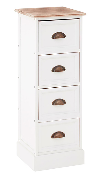 Connecticut White Narrow Chest of Drawers The White Lighthouse