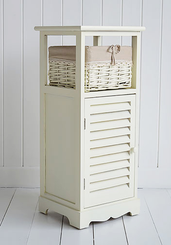 Hamptons cream bathroom storage furniture