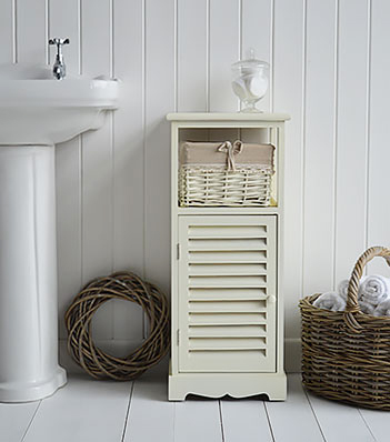 Hamptons cram bathroom cabinet storage furniture