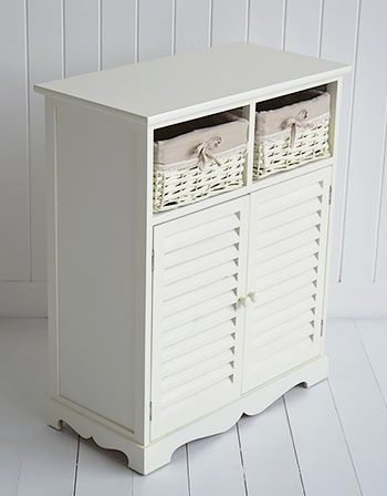 Hamptons cream cupboard for living room, bathroom and bedroom furniture