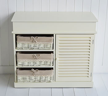 Hamptons cream chest for bedroom furniture