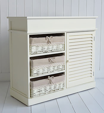 Hamptons Cream Storage bathroom cabinet