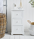 Maine white Bathroom cabinet feestanding for simple white bathroom furniture