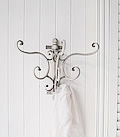 Ornate french style wall hooks triple