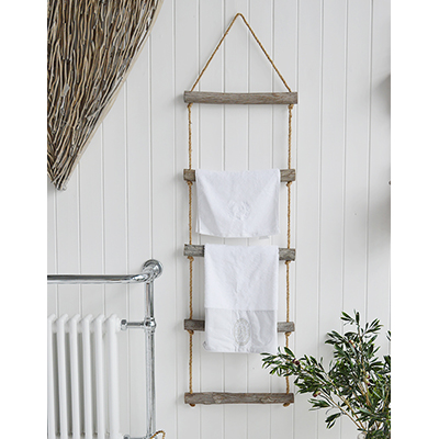 Rope ladder for towel rail