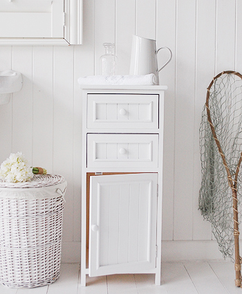 Maine white bathroom cupboard