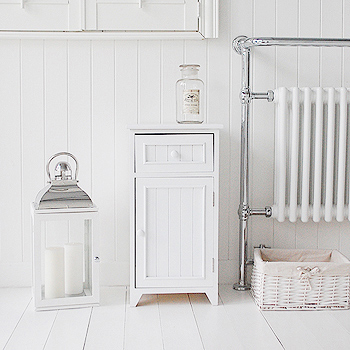 White Bathroom storage furniture and cabinets