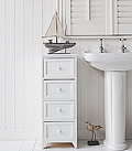 Maine white 3 drawer bathroom freestanding cabinet