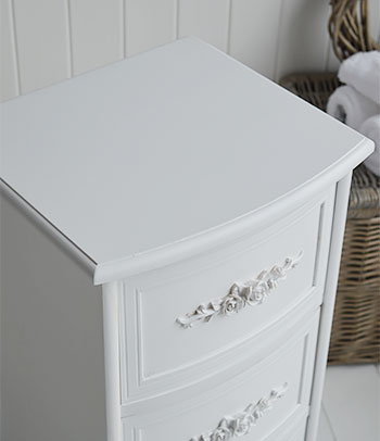 WHite Rose bathroom drawers