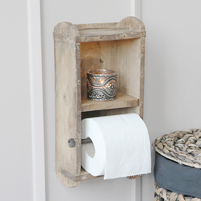 Toilet Roll Holder Rustic Brick Mould - New England Country Coastal Furniture from The White Lighthouse Furniture. Bathroom, Living Room, Bedroom and Hallway Furniture for beautiful homes in New England, coastal, city  and country home interiors