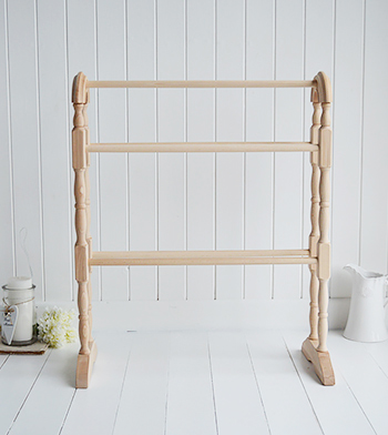 Natural beech towel rail