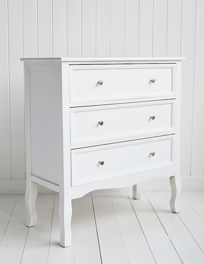 Camden white chest of drawers. The White Lighthouse. Bedroom, hall or