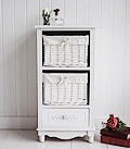 White Rose 3 drawer storage unit