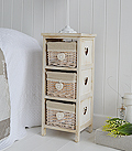 Narrow 25cm wide bedside table