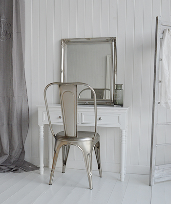 Silver dressing sales table chair