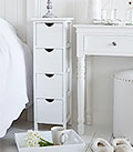 Dorset white bedside table