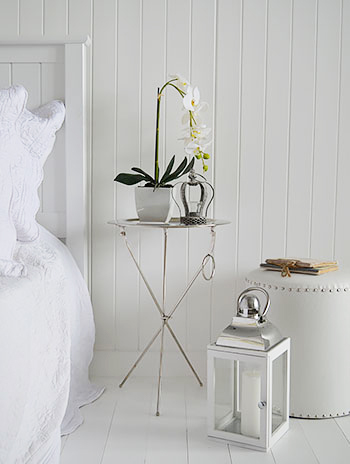Kensington silver bedside table for luxury bedroom furniture