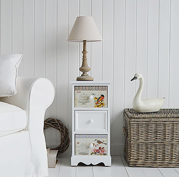 Kingston white lamp table for living room furniture