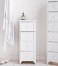 Maine storage white slim chest of 4 drawers