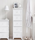 MAine 5 drawer white storage