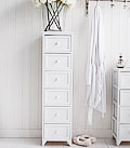 Maine white tallboy chest of drawer