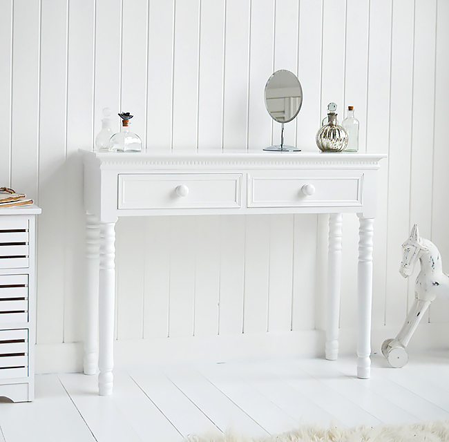 The NEw England dresser from the side to show the well proportioned legs in comparison to the table top