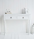 New England White Dressing Table from The New England white bedroom furniture range