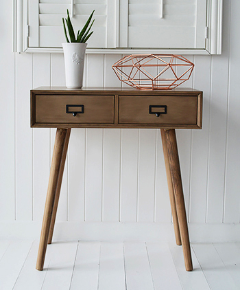 Scandinavian dressing table with drawers for small bedroom