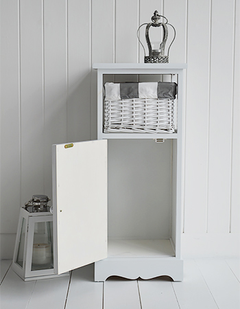 Southampton white New England furniture for a bedside table