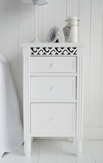 White bedside cabinet from The White Lighhtouse Furniture